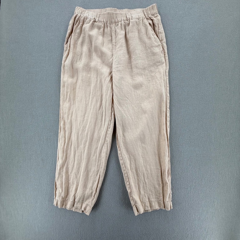 Quince‎ 100% European Linen Flax Wide Leg Pants Women Size Medium